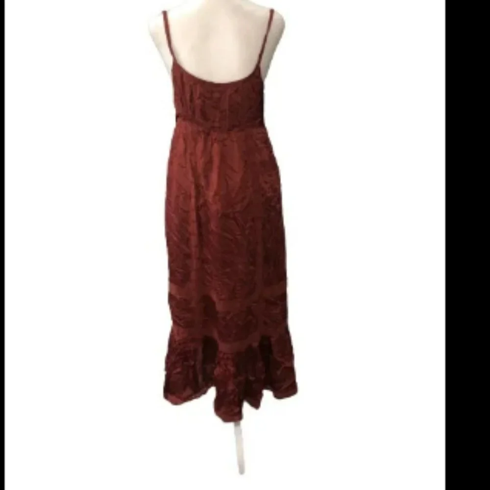 Urban Outfitters Kimchi Blue Lisbon Satin Midi Dress Sz M - Picture 3 of 6